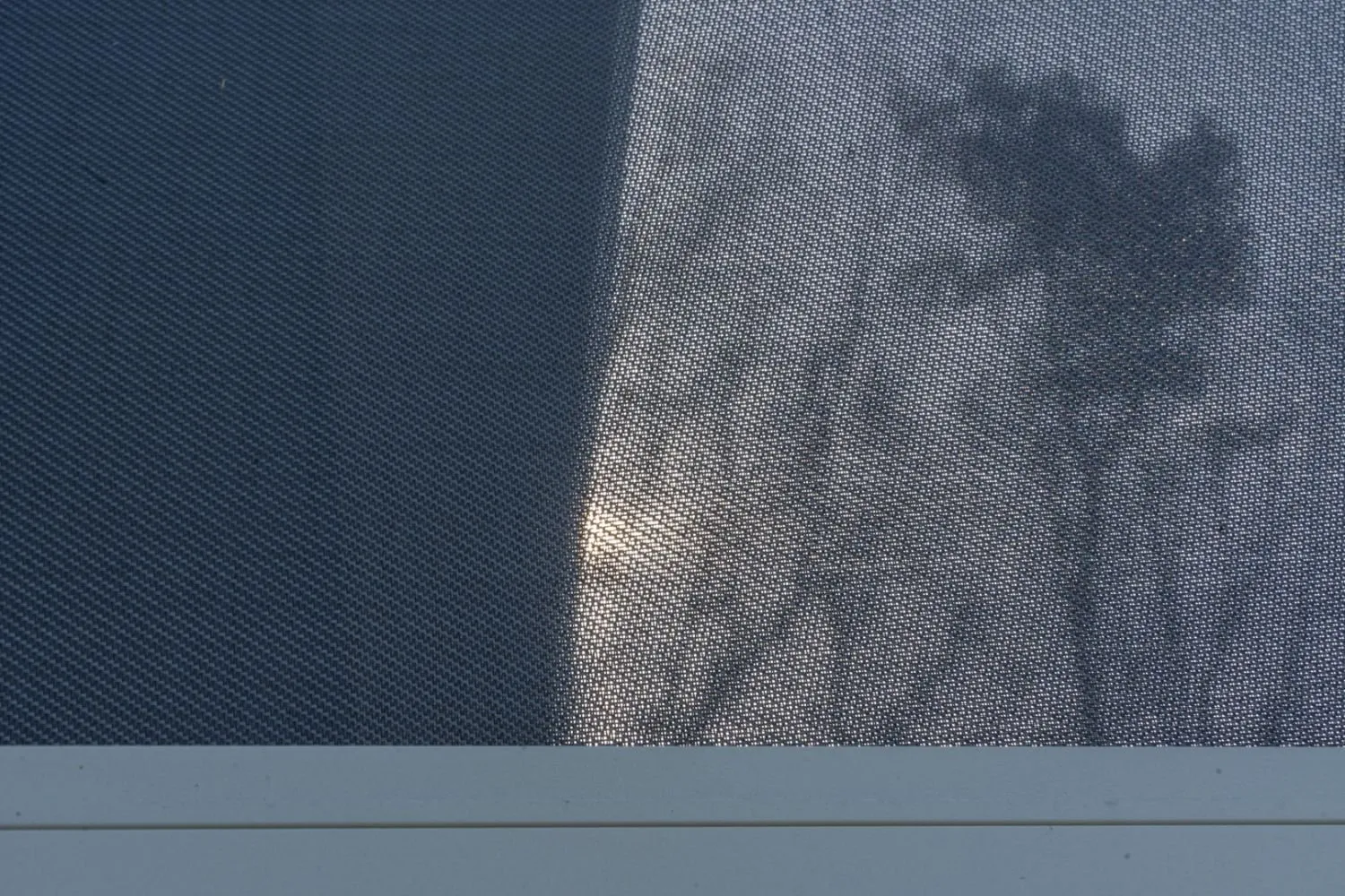 Close-up van geweven zonweringsdoek